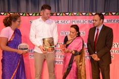St. Mark's School, Meera Bagh - Mr. Gautam Bhattacharyya, Deputy Head of Mission, Embassy of Sweden attends the event - Forever Friends in honour of our friends from Ebba Petterssons Privatskolan, Gothenborg, Sweden : Click to Enlarge