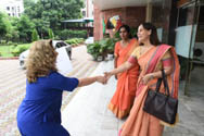 St. Mark's School, Meera Bagh - Ms. Daniela Dobre, Political Counsellor, Embassy of Romania, visits our school : Click to Enlarge