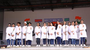 St. Mark's School, Meera Bagh - The country's 72nd Independence Day celebrated with great fervour : Click to Enlarge