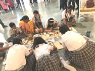 St. Mark's School, Meera Bagh - Learning about SOHRAI and KHOVAR Art : Click to Enlarge