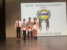 St. Mark's School, Meera Bagh - Winning streak in MUN continues - Second Runners Up Award in Singapore : Click to Enlarge