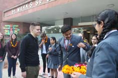 St. Mark's School, Meera Bagh - Delegation from Slovenia arrives : Click to Enlarge
