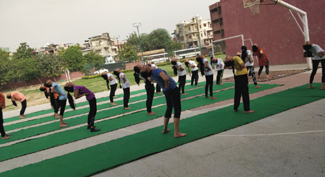 St. Mark's School, Meera Bagh - International Yoga Day celebrated : Click to Enlarge