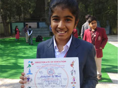 St. Mark's School, Meera Bagh - Aashman Gupta of Class VI-D shines again. Prisha Mehta, Class VI,  joins him in the winning spree at the Zonal Chess Championship : Click to Enlarge