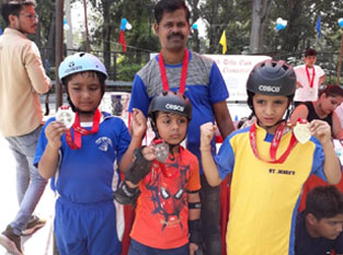 St. Mark's School, Meera Bagh - Remarkable performance at the South Delhi Open Skating Championship : Click to Enlarge