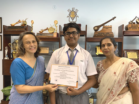 St. Mark's School, Meera Bagh - Kanishk Chhabra's research paper on Road Safety Protocol, presented at International Conference on Innovation in Science and Technology held in London, has been accepted by Google Scholars : Click to Enlarge
