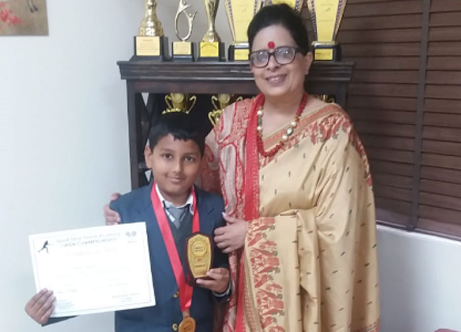 St. Mark's School, Meera Bagh - Aarav Bansal, IV-C, wins a Silver Medal in Good Slice Tennis Academy Open Championship : Click to Enlarge