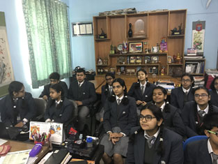 St. Mark's School, Meera Bagh - Video Conference with JCD STEM Partnership School, Aurora, Illinois on 'Festivals and Celebrations' : Click to Enlarge