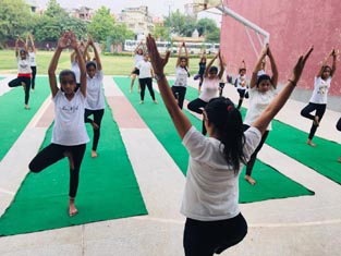 St. Mark's School, Meera Bagh - International Yoga Day celebrated : Click to Enlarge