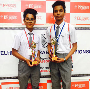 St. Mark's School, Meera Bagh - Jatin Sachdeva X-B and Sanchit Saxena X-A excel in the Delhi State Scrabble Championship : Click to Enlarge