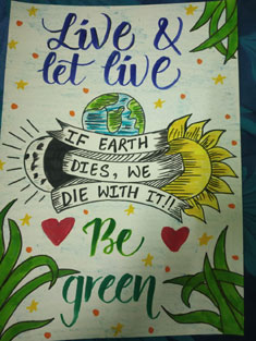 St. Mark's School, Meera Bagh - Every day is Earth Day as we conduct activities to protect our planet - Shefali Dutt (XII-E) : Click to Enlarge