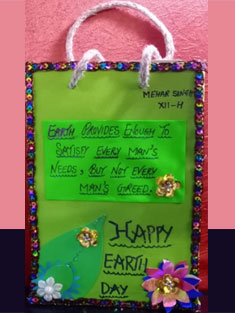 St. Mark's School, Meera Bagh - Every day is Earth Day as we conduct activities to protect our planet - Meher Singh (XII-H) : Click to Enlarge