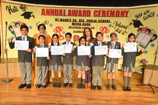 St. Mark's School, Meera Bagh - CLASS 5-F - Young Achievers from Grades 1 to 5 are felicitated at the Annual Award Ceremony : Click to Enlarge