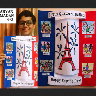 St. Mark's School, Meera Bagh - Bastille Day celebrated with fervour : Click to Enlarge
