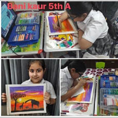 St. Mark's School, Meera Bagh - Students of Classes 1 to 5 participate in Art Competition : Click to Enlarge