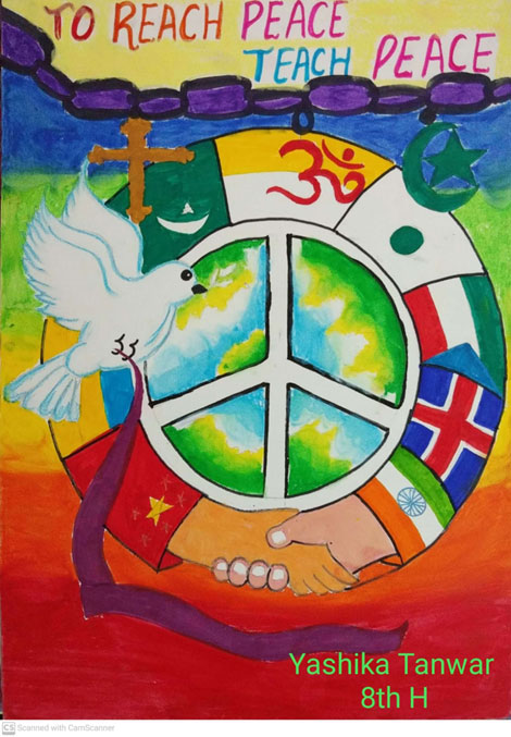 St. Mark's School, Meera Bagh - Commemorating World Hiroshima Day with activities that emphasise on the futility of war : Click to Enlarge