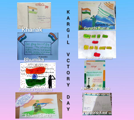 St. Mark's School, Meera Bagh - Kargil Vijay Diwas observed : Click to Enlarge