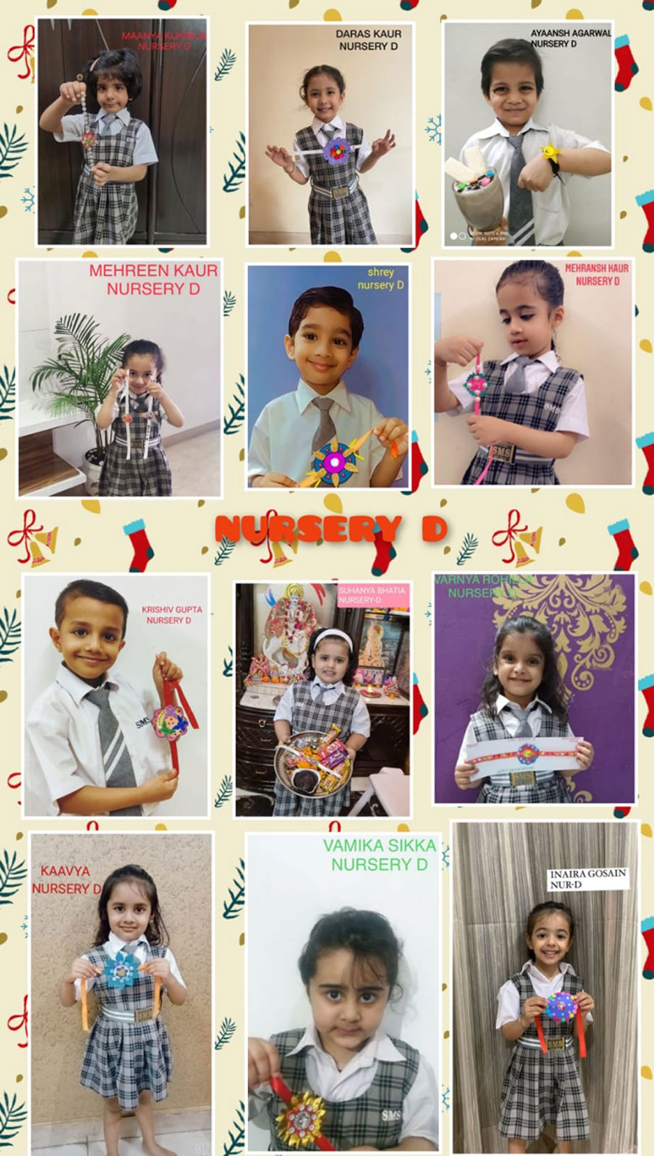 St. Mark's School, Meera Bagh - Raksha Bandhan : Celebrating the bond between brothers and sisters : Click to Enlarge