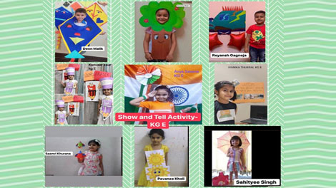 St. Mark's School, Meera Bagh - Show and Tell activity for students of KG and Nursery : Click to Enlarge
