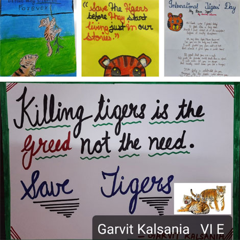 St. Mark's School, Meera Bagh - International Tiger Day observed : Click to Enlarge