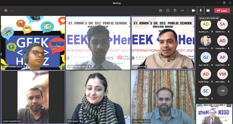 St. Mark's School, Meera Bagh - We organise our Annual International Tech Fest, Geek @ Hertz : Click to Enlarge
