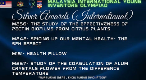 St. Mark's School, Meera Bagh - We win the Gold, Silver and the Best Delegation Award at the Malaysia International Young Innovators Olympiad 2021 : Click to Enlarge