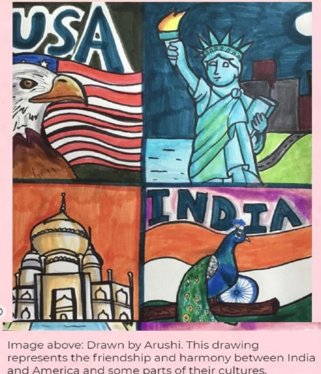 St. Mark's School, Meera Bagh - Our friends from Mill Pond School, Massachusetts, United States of America send messages of hope and inspiration to us : Click to Enlarge