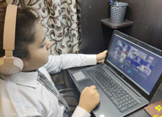 St. Mark's School, Meera Bagh - Students participate in a video conference on Natural Disasters with friends from overseas : Click to Enlarge