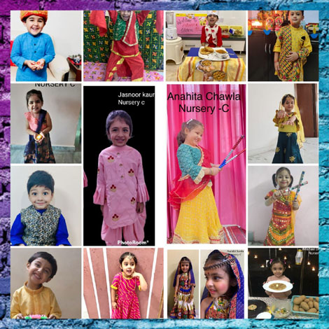 St. Mark's School, Meera Bagh - The little kids celebrate Ethnic Day : Click to Enlarge