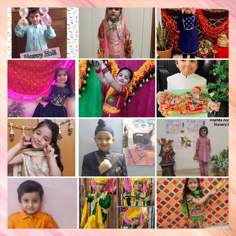 St. Mark's School, Meera Bagh - The little kids celebrate Ethnic Day : Click to Enlarge