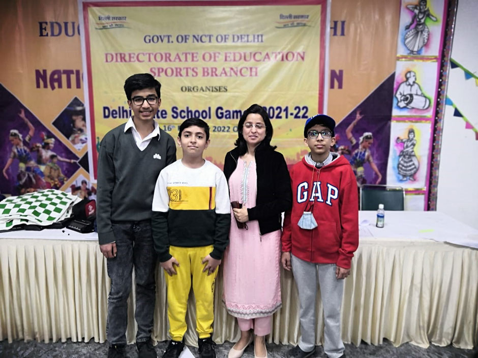 St. Mark's School, Meera Bagh - Aashman wins the 1st Runner-up Position in the School Games Federation of India : Click to Enlarge