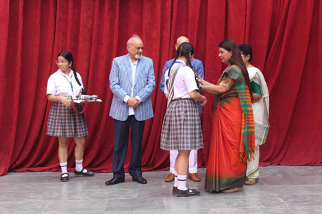 St. Marks Sr. Sec. Public School, Janakpuri - Investiture Ceremony for Classes V, IX, XI and XII was held to appoint the Student Council : Click to Enlarge