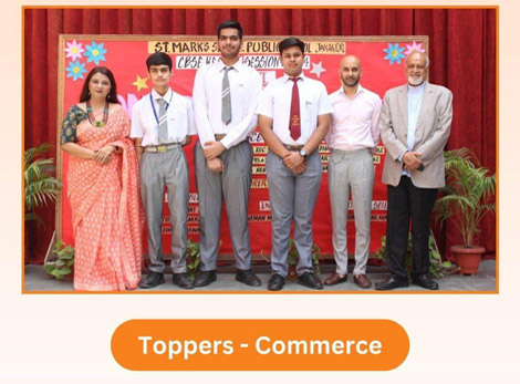 St. Mark's Sr. Sec. Public School, Janak Puri : COMMERCE STREAM - Class XII Toppers - Click to Enlarge