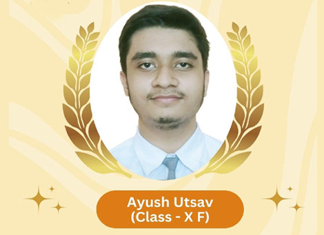 St. Marks Sr. Sec. Public School, Janakpuri - Ayush Utsav of Class X-F has shown exceptional aptitude for the CBSE Aryabhata Ganit Challenge 2023 : Click to Enlarge
