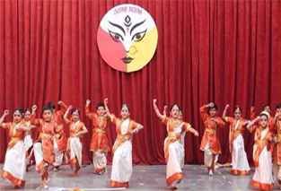 St. Marks Sr. Sec. Public School, Janakpuri - The students of Class 2 presented a spellbound programme to pay homage to Goddess Durga, on the occasion of Durga Puja : Click to Enlarge