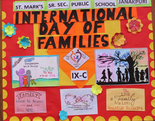 St. Marks Sr. Sec. Public School, Janakpuri - The International Day of Families : Click to Enlarge