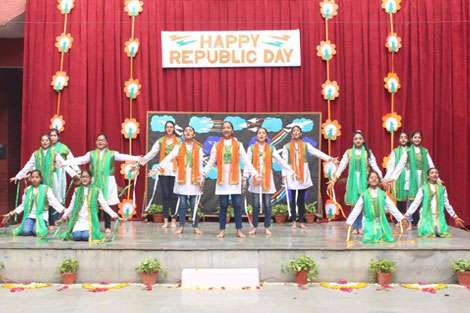 St. Marks Sr. Sec. Public School, Janakpuri - The 74th Republic Day was celebrated with great zeal and patriotic fervour : Click to Enlarge