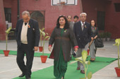 Principal Mrs. Rama Sethi escorting the Chairman, the Director and the Manager