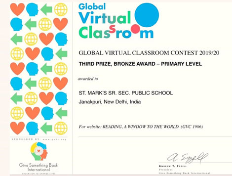 SMS, Janakpuri - GVC-Global Virtual Classroom web-designing contest 2019-20 : Click to Enlarge
