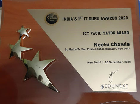 SMS, Janakpuri - IT Guru Award 2020 : Click to Enlarge
