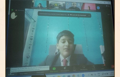 St. Marks Sr. Sec. Public School, Janakpuri - A Video Conference on Civic Participation was organised by Generation Global with peers from Narayana High School, Odni (Telangana), and ASN Senior Secondary School, New Delhi : Click to Enlarge