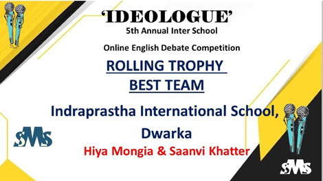 St. Mark's School, Janakpuri - Ideologue 2021 : Annual Inter School English Debate Competition : Click to Enlarge