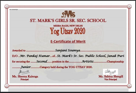 St. Mark's, Janakpuri - Yog Utsav 2020 : Click to Enlarge