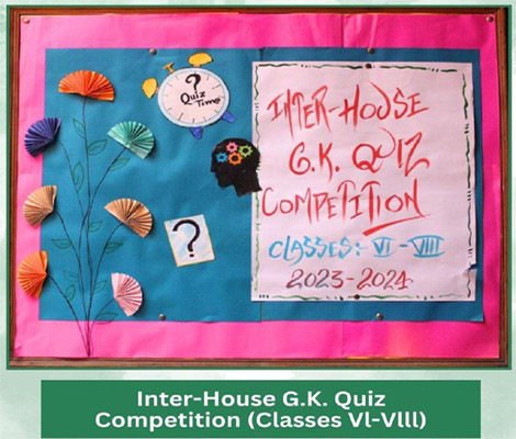St. Marks Sr. Sec. Public School, Janakpuri - An Inter-House GK Quiz Competition was organised for the students of Classes VI to VIII : Click to Enlarge