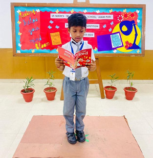 St. Marks Sr. Sec. Public School, Janakpuri - Read Aloud Competition Classes I, II and III : Click to Enlarge