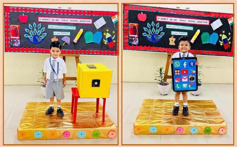 St. Marks Sr. Sec. Public School, Janakpuri - A Show and Tell' Competition was organised for the students of Class Nursery : Click to Enlarge