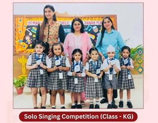 St. Marks Sr. Sec. Public School, Janakpuri - A Solo Singing Competition was organised for the students of Classes KG and I : Click to Enlarge