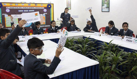 St.Marks Sr Sec Public School Janak Puri: The Model United Nations (MUN) was held for the students of Classes VI-VIII : Click to Enlarge