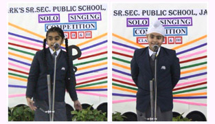 St.Marks Sr Sec Public School Janak Puri: A Solo Singing Competition was organized for the students of Classes II and III : Click to Enlarge