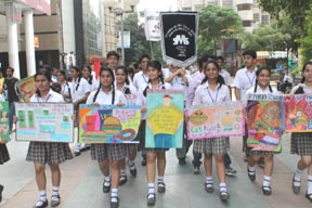 SMS Sr. School, Janakpuri - Anti Obesity Awareness Programme - An ISA Activity : Click to Enlarge